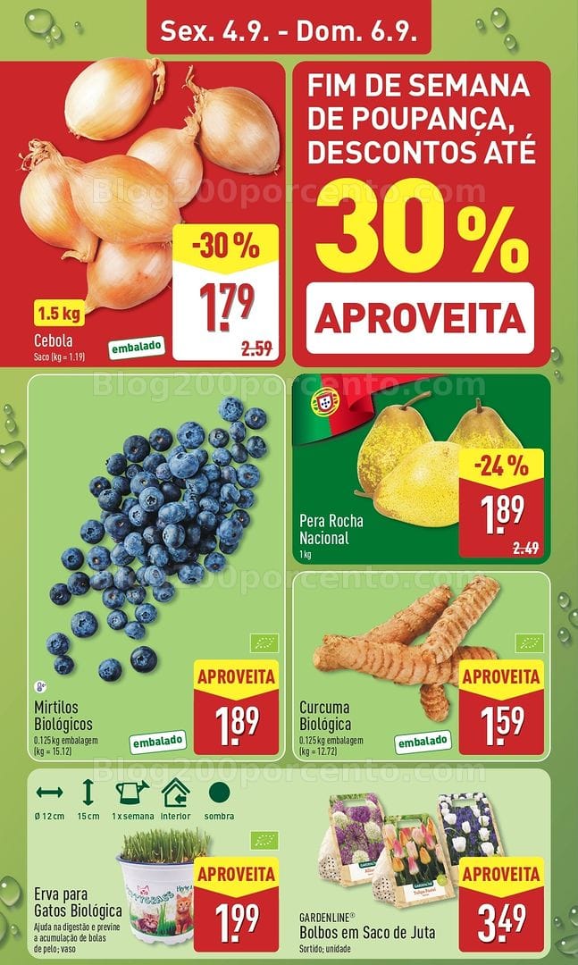 Antevisão Folheto ALDI Promoções Fim de Semana - 4 a 6 setembro